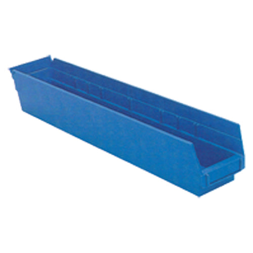 4 1/8″ × 23 5/8″ × 4″ - Blue Economy Shelf Bin - Americas Industrial Supply