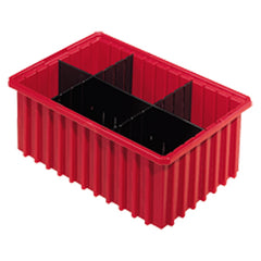 14 7/8″ × 9 1/8″ × 5 9/16″ - Red - Akro Grid Stackable Containers