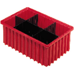 14 15/16″ × 9 1/16″ × 7 9/16″ - Red - Akro Grid Stackable Containers