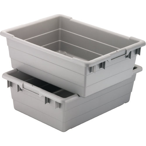 11″ × 17 1/4″ × 8″ - Gray Cross-Stacking Akro-Tubs - Americas Industrial Supply