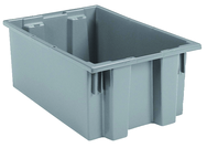 19-1/2 x 15-1/2 x 10'' - Gray Nest-Stack-Tote Box - Americas Industrial Supply