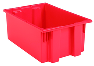 19-1/2 x 15-1/2 x 10'' - Red Nest-Stack-Tote Box - Americas Industrial Supply