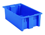 19-1/2 x 13-1/2 x 8'' - Blue Nest-Stack-Tote Box - Americas Industrial Supply