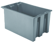 23-1/2 x 15-1/2 x 12'' - Gray Nest-Stack-Tote Box - Americas Industrial Supply