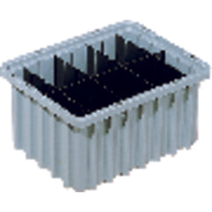 9 1/8″ × 6 1/2″ × 4 5/8″ - Gray - Akro Grid Stackable Containers
