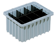 20-1/8 x 14-7/8 x 7-7/16'' - Gray Akro-Grid Stackable Containers - Americas Industrial Supply