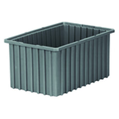 14 15/16″ × 9 1/16″ × 7 9/16″ - Gray - Akro Grid Stackable Containers