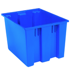 19-1/2 x 15-1/2 x 13" --Blue Nest-Stack-Tote Box - Americas Industrial Supply