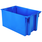 29-1/2 x 19-1/2 x 15'' - Blue Nest-Stack-Tote Box - Americas Industrial Supply