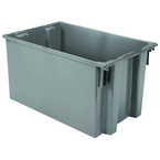 29-1/2 x 19-1/2 x 15'' - Gray Nest-Stack-Tote Box - Americas Industrial Supply