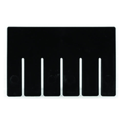 6-Pack - Black - Long Bin Dividers for use with Akro-Grid Container 33-105 - Americas Industrial Supply
