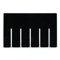 6-Pack - Black - Short Bin Dividers for use with Akro-Grid Container 33-105 - Americas Industrial Supply