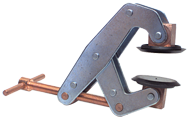 T-Handle Clamp with No-Mar Round Pads - 7/8'' Throat Depth, 1'' Max. Opening - Americas Industrial Supply