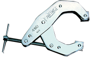 T-Handle Deep Throat Clamp - 6'' Throat Depth, 10'' Max. Opening - Americas Industrial Supply