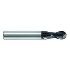 8mm Dia. - 59mm OAL - Solid CBD AlTiN-2 FL - Ball Nose EM - - For Hard Material - Americas Industrial Supply