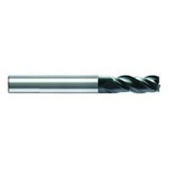 12mm Dia. x 83mm Overall Length 3-Flute Square End Solid Carbide SE End Mill-Round Shank-Center Cut-AlCrN - Americas Industrial Supply