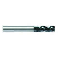 12mm Dia. x 83mm Overall Length 3-Flute Square End Solid Carbide SE End Mill-Round Shank-Center Cut-AlCrN - Americas Industrial Supply