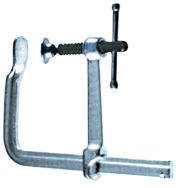 Regular Duty L-Clamp - 4-3/4'' Throat Depth, 8'' Max. Opening - Americas Industrial Supply