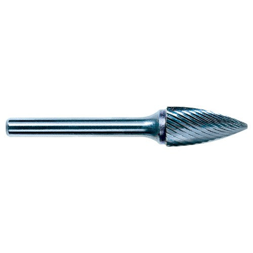 1/8 EdgeHog Tree Shape Pointed End Miniature Carbide Bur SG-43 Fine - Americas Industrial Supply