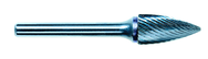 3/8 EdgeHog Tree Shape Pointed End Carbide Bur SG-3L6 Fine 6" Shk Lgth - Americas Industrial Supply