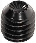 3/8-24 x 1/2 - Black Finish Heat Treated Alloy Steel - Socket Set Screws - Knurled - Americas Industrial Supply