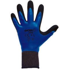 General purpose fully coated with foamed latex rough finish 13-gauge liner blue w/black/large - Americas Industrial Supply