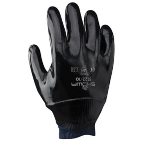 Chemical resistant neoprene fully coated knit-wrist smooth finish black/large - Americas Industrial Supply