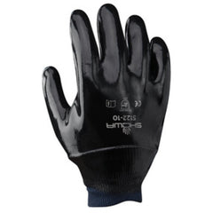 Chemical resistant neoprene fully coated knit-wrist smooth finish black/large - Americas Industrial Supply