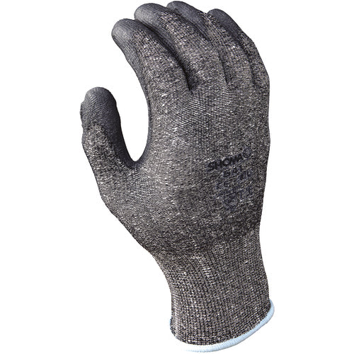13- gauge engineered cut resistant fiber w/polyurethane palm coating HPPE black with gray coating textured finish ANSI CUT LEVEL 2/large - Americas Industrial Supply