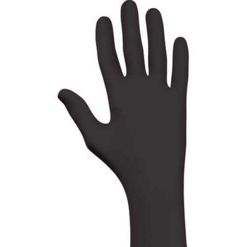 ‎Disposable powder-free low modulus 100%-nitrile 9-1/2″ 4-mil rolled cuff polybag/black/small - Americas Industrial Supply