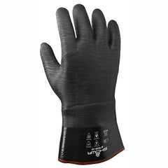 Insulated fully coated neoprene 12″ gauntlet black rough finish/large - Americas Industrial Supply
