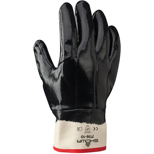 Insulated fully coated nitrile cotton jersey with foam insulation navy safety cuff/large - Americas Industrial Supply