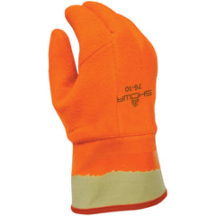 Insulated PVC fully coated vinyl safety cuff wrinkle finish safety orange/large - Americas Industrial Supply