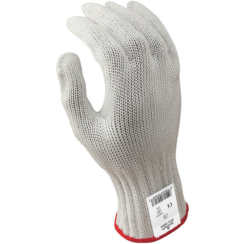 Cut resistant 7-gauge seamless knit PVC dotted right hand engineered fiber w/four strands of stainless steel white ANSI CUT LEVEL 5/small - Americas Industrial Supply