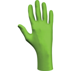 Accelerator free 100%-nitrile disposable powder-free low-modulus 11″ 5-mil rolled cuff green/medium - Americas Industrial Supply