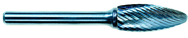 5/16 EdgeHog Flame Carbide Bur SH-2L6 Standard Alt Diamond (Double) 6" Shk Lgth - Americas Industrial Supply