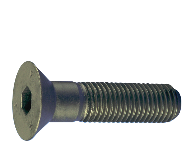 M8 - 1.25 x 50 - Black Finish Heat Treated Alloy Steel - Cap Screws - Flat Head - Americas Industrial Supply