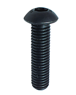 5/16-18 x 1 - Black Finish Heat Treated Alloy Steel - Cap Screws - Button Head - Americas Industrial Supply