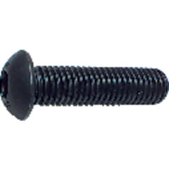 M6-1.00 × 16 mm - Black Finish Heat Treated Alloy Steel - Cap Screws - Button Head - Americas Industrial Supply