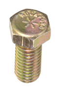 1/4-20 x 2 - Zinc / Yellow Plated Heat Treated Alloy Steel - Cap Screws - Hex - Americas Industrial Supply