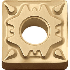 SNMG 431 HQ CCX, 1/64″ Corner Radius, 3/16″ Thick, 1/2″ Inscribed Circle,  TiCl2O3/Tin, 90 Degree Square, Turning Indexable Insert