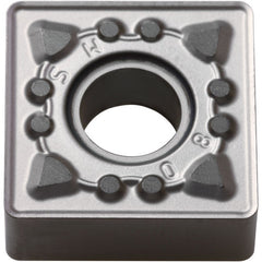SNMG 434 MS PR015S, 1/16″ Corner Radius, 3/16″ Thick, 1/2″ Inscribed Circle, MEGACOAT HARD, Square, Turning Indexable Insert - Exact Industrial Supply