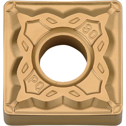 SNMG 431 PQ CA515, 1/64″ Corner Radius, 3/16″ Thick, 1/2″ Inscribed Circle, TiCnulll2O3/TiN, Square, Turning Indexable Insert - Exact Industrial Supply