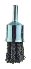 1" Diameter - 1/4" Shank - .006 Wire - End Brush - Americas Industrial Supply