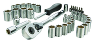 STANLEY® 1/4" & 3/8" Drive 40 Piece Fractional & Metric Socket Set - Americas Industrial Supply