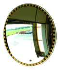 30" Outdoor Convex Mirror Safety Border - Americas Industrial Supply