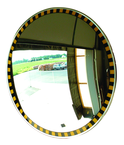 26" Outdoor Convex Mirror-Safety Border - Americas Industrial Supply