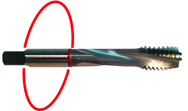 M8 x 1.25 Dia. - D5 - 3 FL - Std Spiral Flute Tap - Red Ring - Americas Industrial Supply