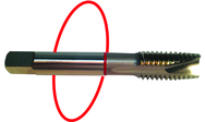M10 x 1.25 Dia. - D5 - 3 FL - Std Spiral Point Tap - Red Ring - Americas Industrial Supply