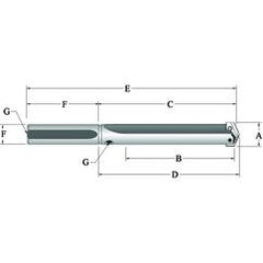 25030S-125L T-A® Spade Blade Holder - Straight Flute- Series 3 - Americas Industrial Supply